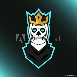 Создать мем: king, fortnite skull trooper, mascot logo