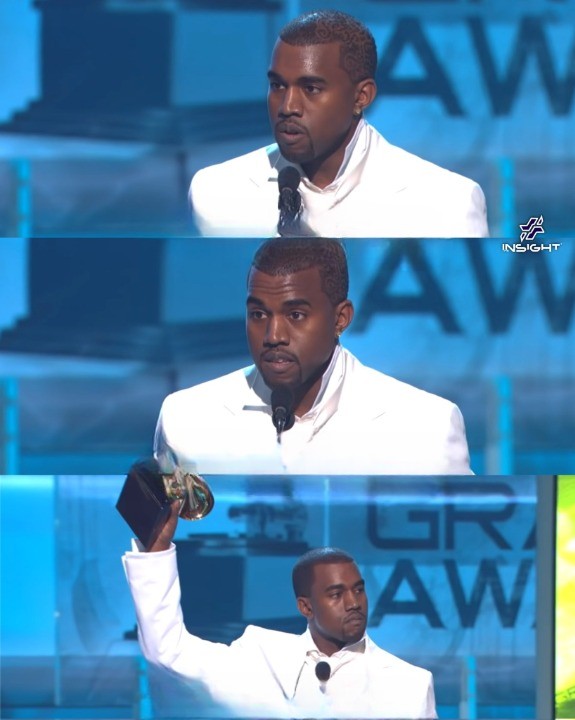 Создать мем: i guess we never know kanye west, kanye west grammy 2005, kanye west i guess we'll never know