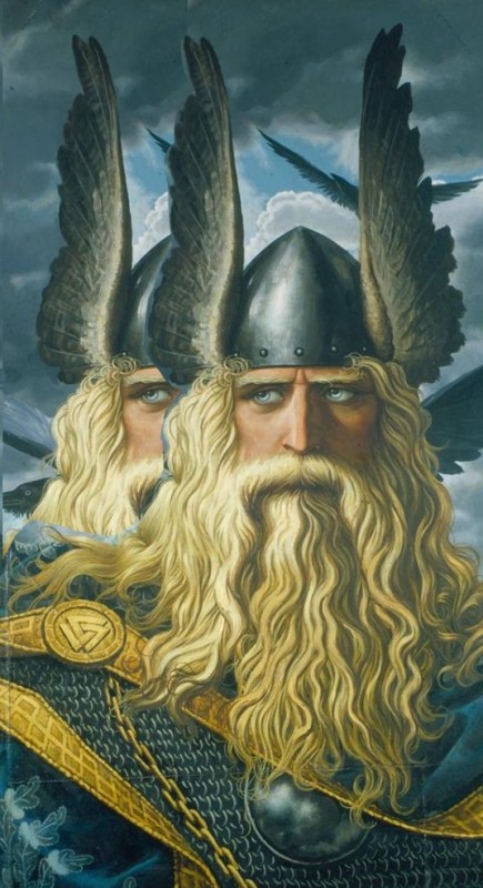 Create meme: konstantin vasiliev votan, One mythology is the Germano Scandinavian gods, painting by Konstantin Vasiliev