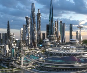 Создать мем: футуристический город будущего, футуристическая башня даниэль видриг будущее здание, город будущего