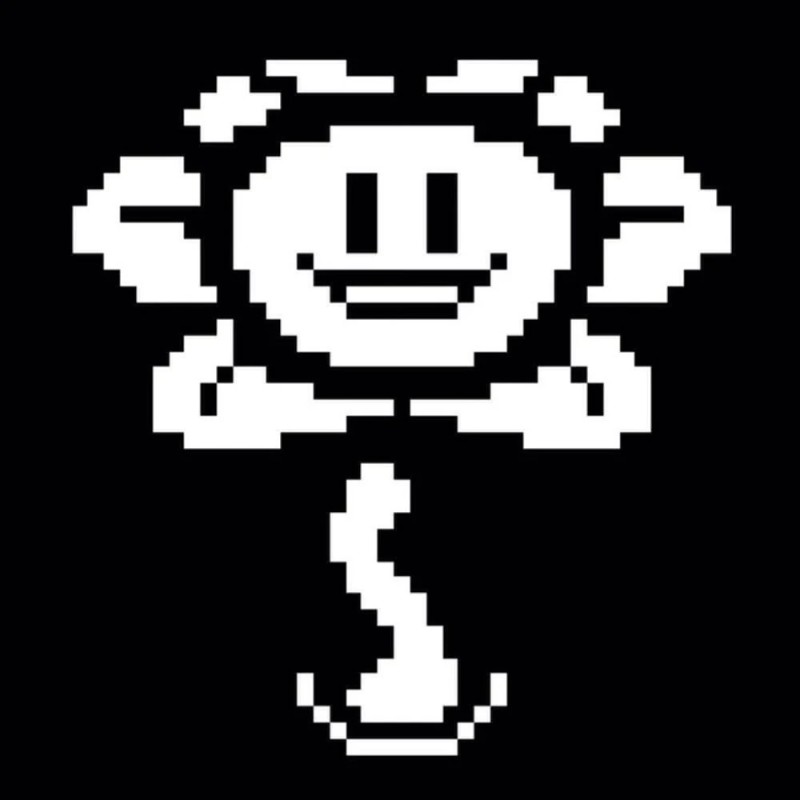 Create meme: flowey, omega flowi, flowy from undertail pixel