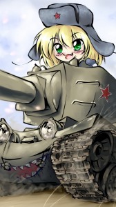 Create meme: the one with the tank girl, anime Chan on the tank, tankistki pictures