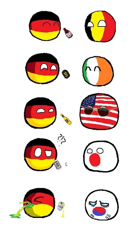 Создать мем: фрг countryballs, кантриболз германия, кантриболз