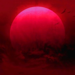 Create meme: red moon, vampire survivor, blood moon