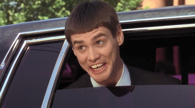 Create meme: Jim Carrey dumb and more, Jim Carrey is Dumb and Dumber 1994, Jim Carrey dumb