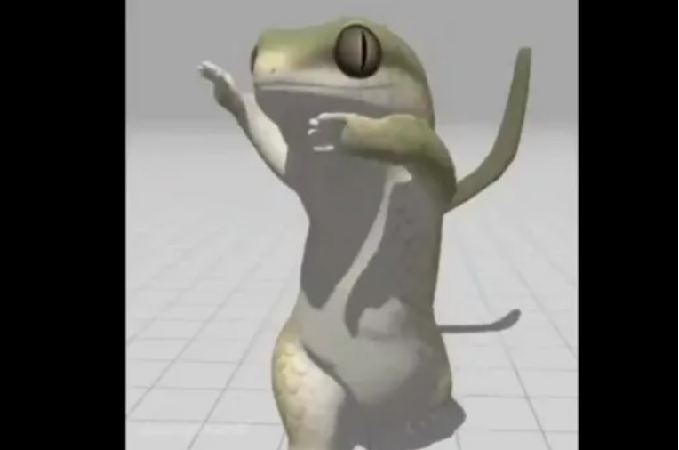 Create meme: lizard flexit, Dancing lizard, The lizard is dancing