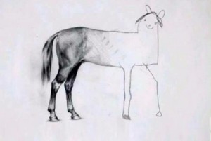 Create meme: the pafinis horse meme, to draw a horse, deadline nedorisovannaya horse