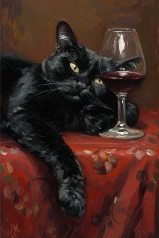 Create meme: cat stepan with a glass, cat with a glass of wine, cat with wine