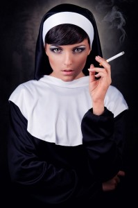 Create meme: nun