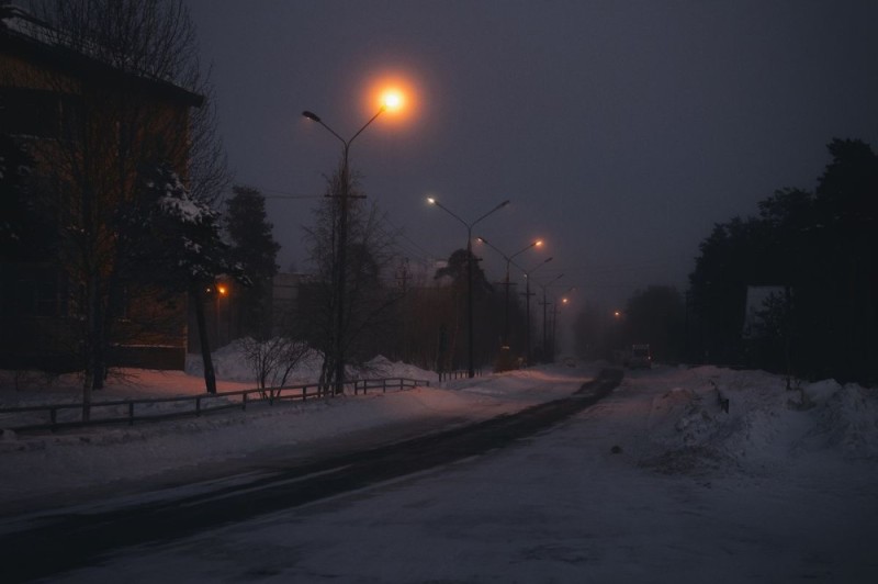 Создать мем: ночь дорога, городской пейзаж, пейзаж