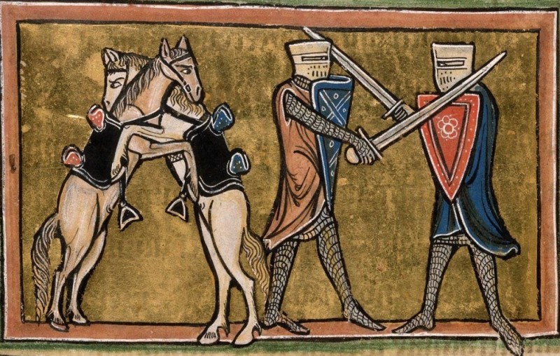 Create meme: medieval miniatures of the 13th century crusaders, medieval images, suffering middle ages knight