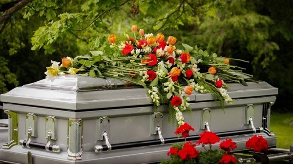 Create meme: flowers on the coffin, funeral, funeral 