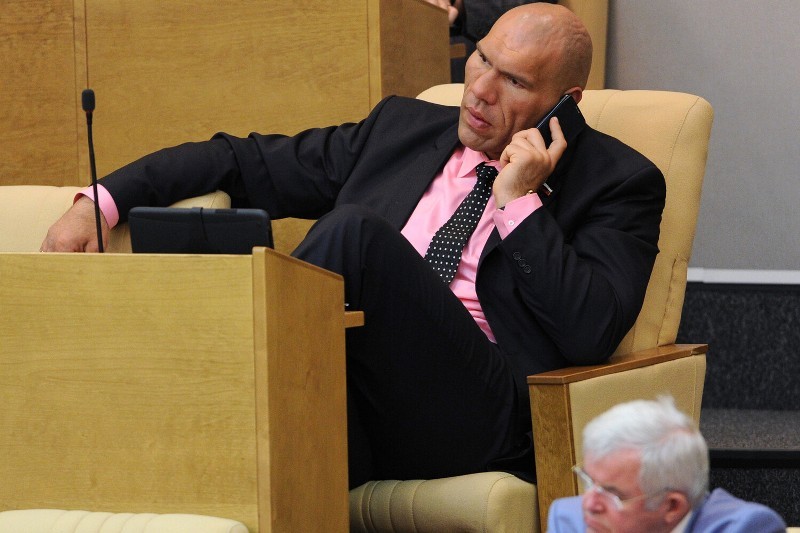 Create meme: Nikolay Valuev State Duma deputy, Valuev chair in the Duma, Valuev MP