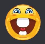 Create meme: excited smile, smiley smile, large emoticons