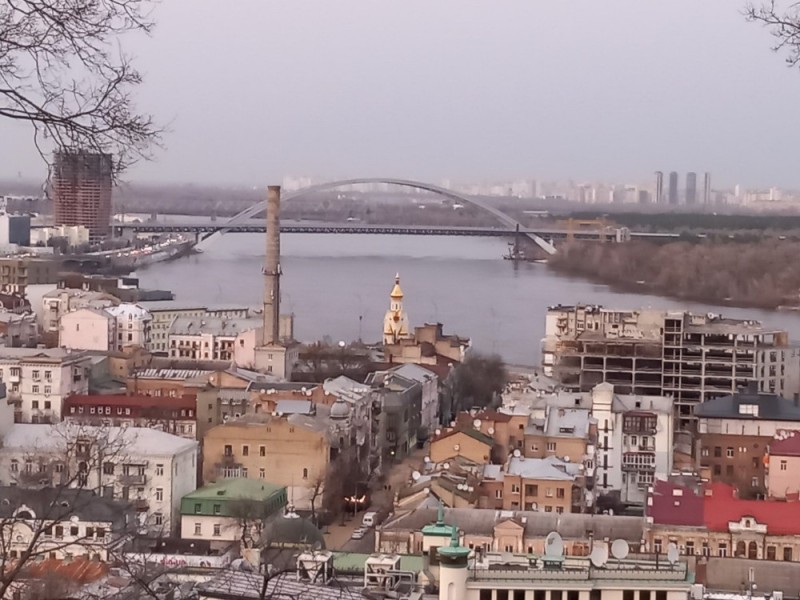 Create meme: Dnipro in Kiev, Rybalsky island Kiev, kiev city