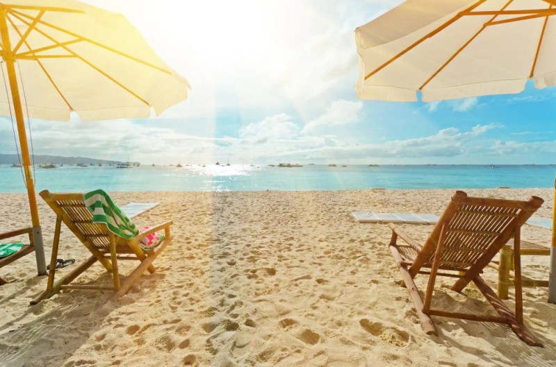 Create meme: summer sun beach, sea sun beach , sun loungers on the beach