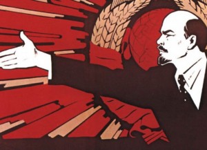 Создать мем: дядя ленин, коммунистические плакаты, ленин с рукой
