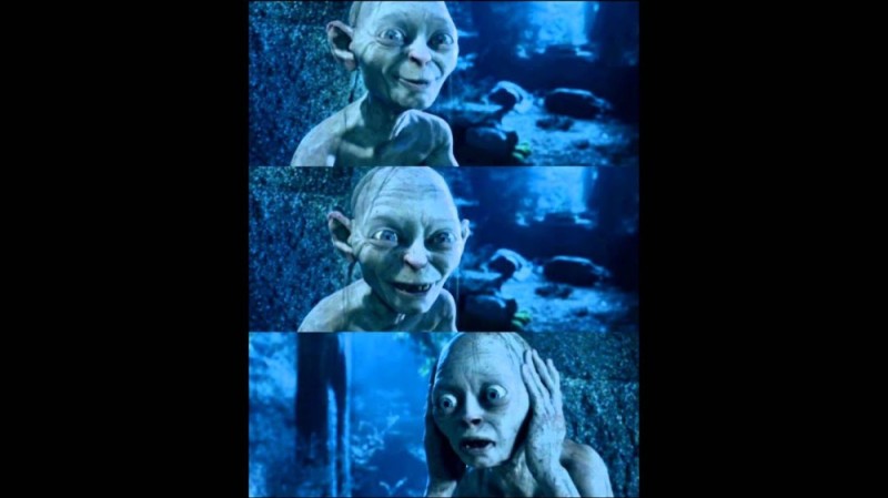 Create meme: Gollum , the Lord of the rings , Gollum the Lord of the rings