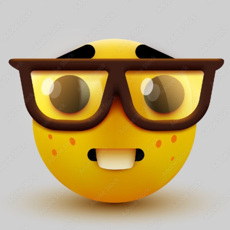 Create meme: glasses emoticon, Emoji emoticons, smiley face with black glasses