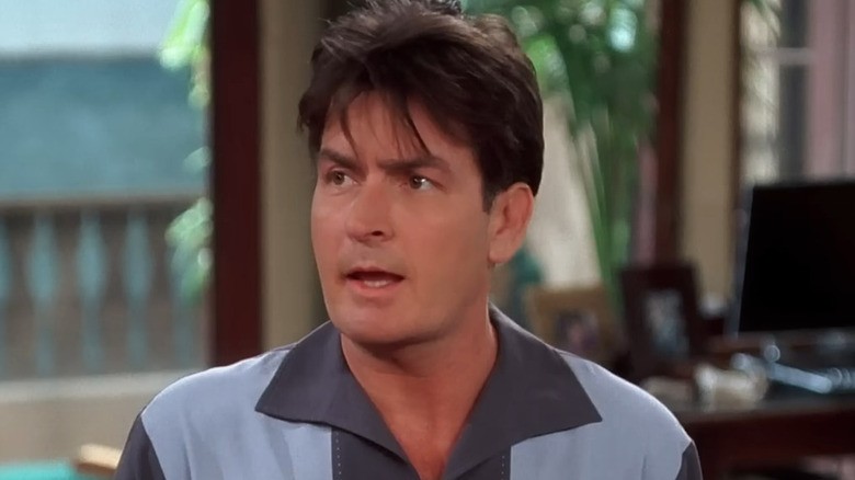 Create meme: Charlie sheen , two and a half people, a frame from the movie