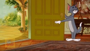 Create meme: Tom and Jerry meme door, angry Tom and Jerry, Tom and Jerry memes