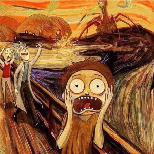Create meme: just art, Edvard Munch, Rick and Morty
