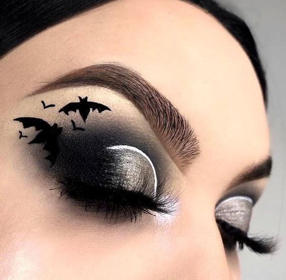 Create meme: witch makeup for Halloween, bat makeup, light makeup for Halloween