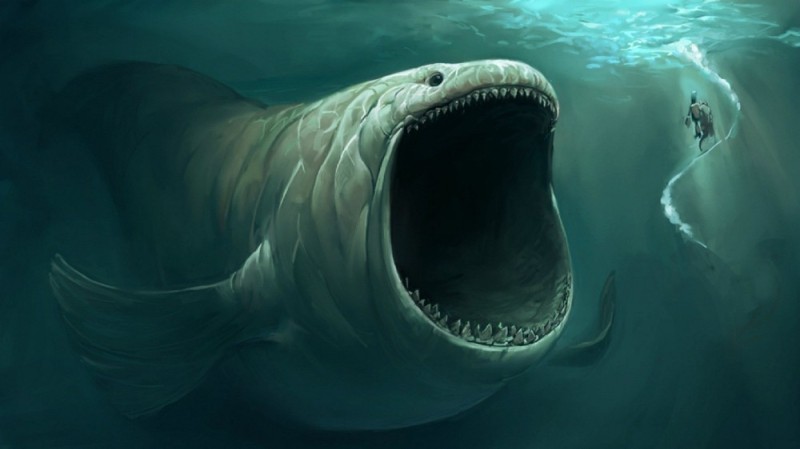 Create meme: underwater monsters, bloop monster of the deep, monster of the deep