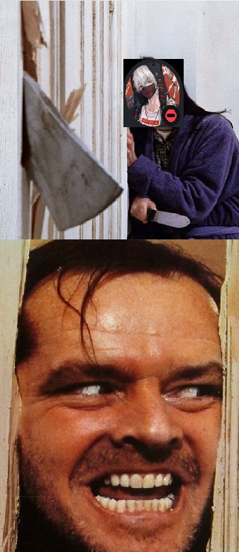 Create meme: Shining jack nicholson Johnny, lights , the shining Stephen king