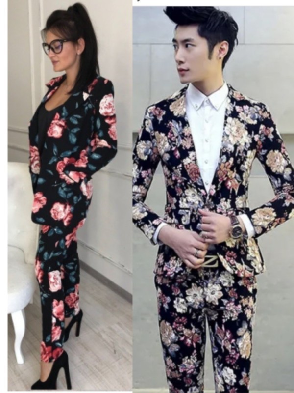 Create meme: men's printed suit, men's suit with floral print, classic printed suit