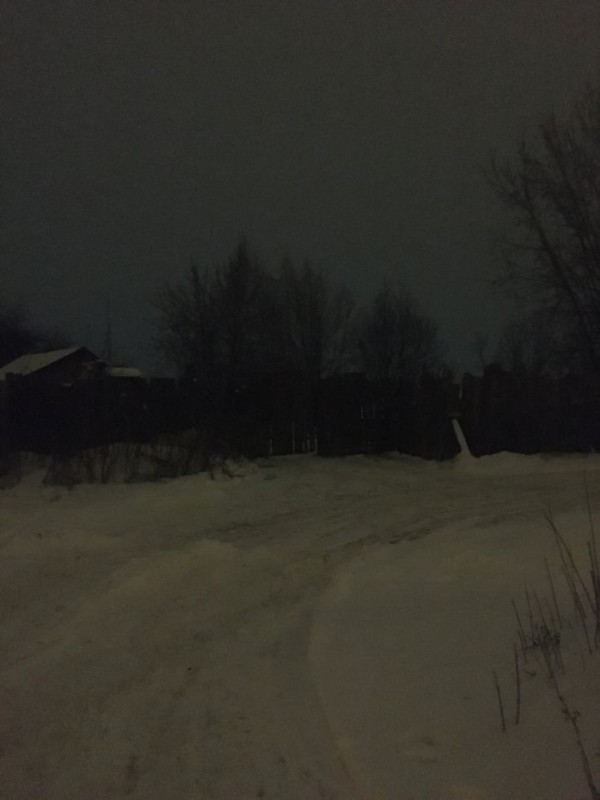 Create meme: winter night, dark, village at night in winter