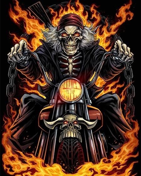 Create meme: ghost rider motorcycle, ghost rider drawings, Ghost Rider tattoo sketches