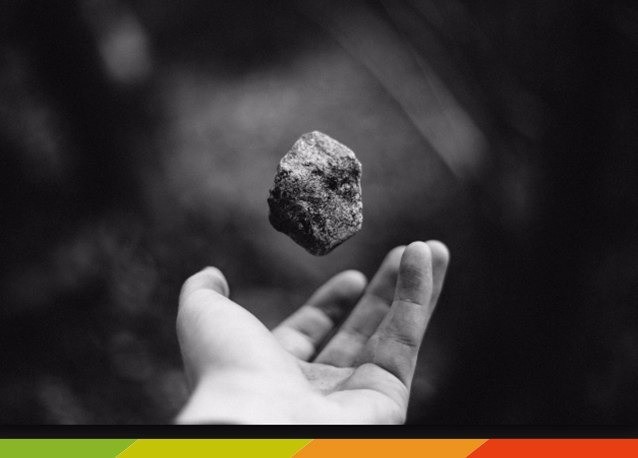 Create meme: A stone in your hand, stone meteorites, The thrown stone