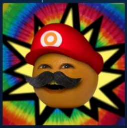Create meme: crazy, game, annoying orange super Mario