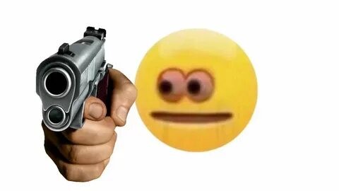 Create meme: smiley with gun meme, smiley with a gun, emoji gun