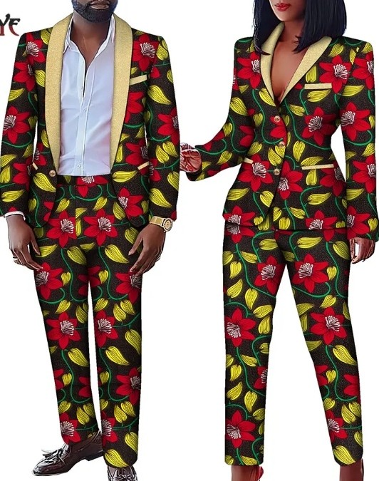 Create meme: men's African costume, clothing , African clothes for a couple