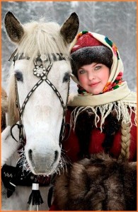 Create meme: wide Maslenitsa, carnival, horse