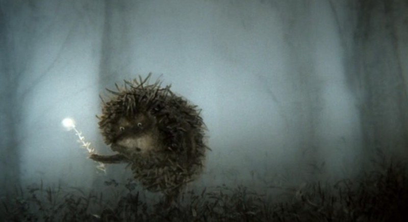 Create meme: horse hedgehog in the fog, hedgehog in the fog cartoon 1975, Hedgehog in the fog art