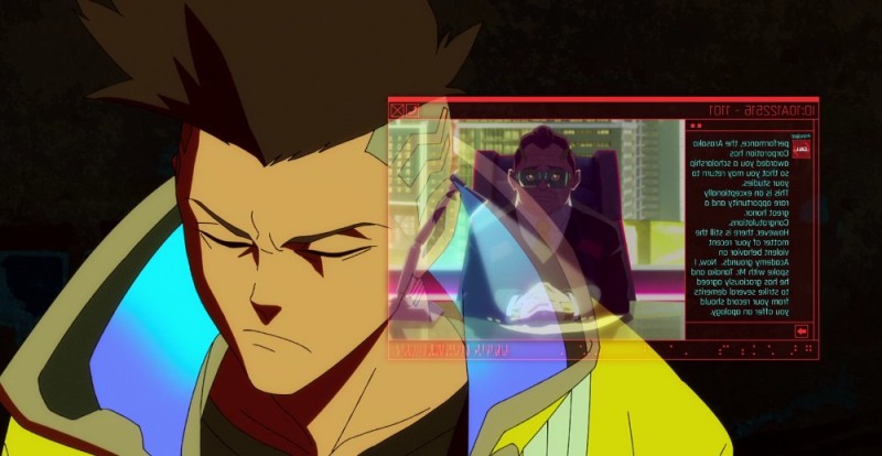 Create meme: anime action, cyberpunk running on the edge, cyberpunk edgerunner david martinez