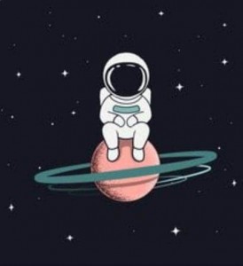 Create meme: astronaut, illustration space, space astronaut
