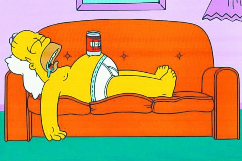 Create meme: the simpsons , Homer , the simpsons on the couch