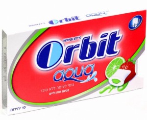 Create meme: orbits juicy watermelon, sugar-free chewing gum, chew