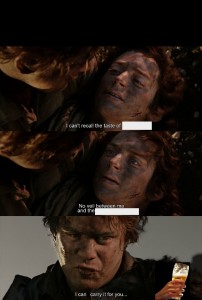 Create meme: The Lord of the rings, i cant carry it for you but i can carry you, Frodo Baggins