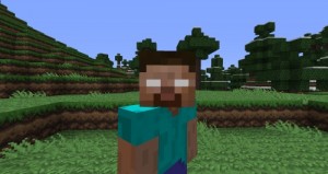 Create meme: in minecraft, herobrine, herobrine in minecraft