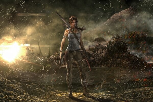 Create meme: Tom Ryder Lara Croft, Lara Croft , Tom Ryder Lara Croft 2013