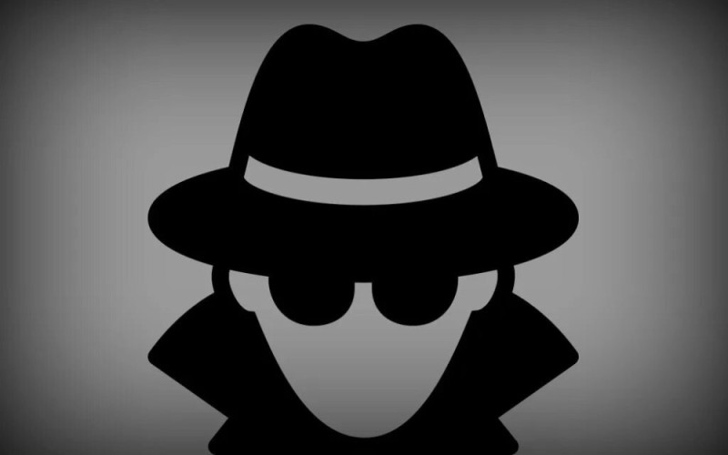 Create meme: incognito, spy badge, the man in the hat