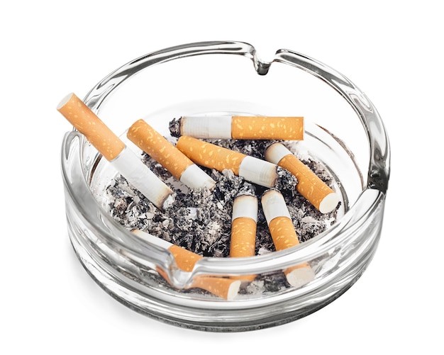 Create meme: ashtray with cigarette butts, cigarette , smoking ban