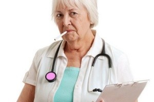 Create meme: the elderly at the doctor, the doctor, the evil doctor pictures
