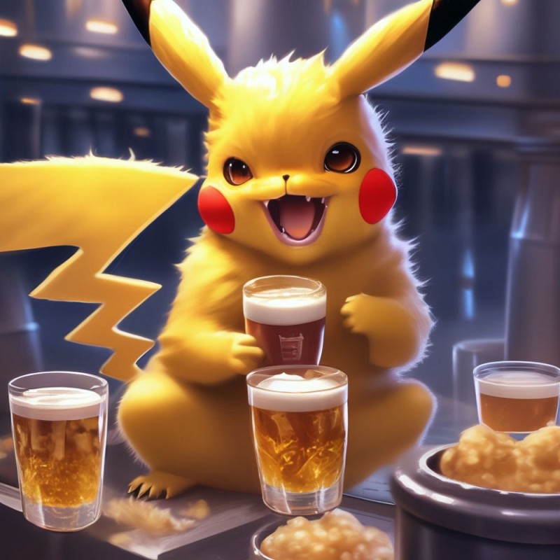 Create meme: pikachu, pikachu art, pokemon detective pikachu