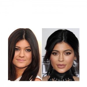 Create meme: Kylie Jenner 2015, highlighter makeup Kylie Jenner, Kylie Jenner make-up